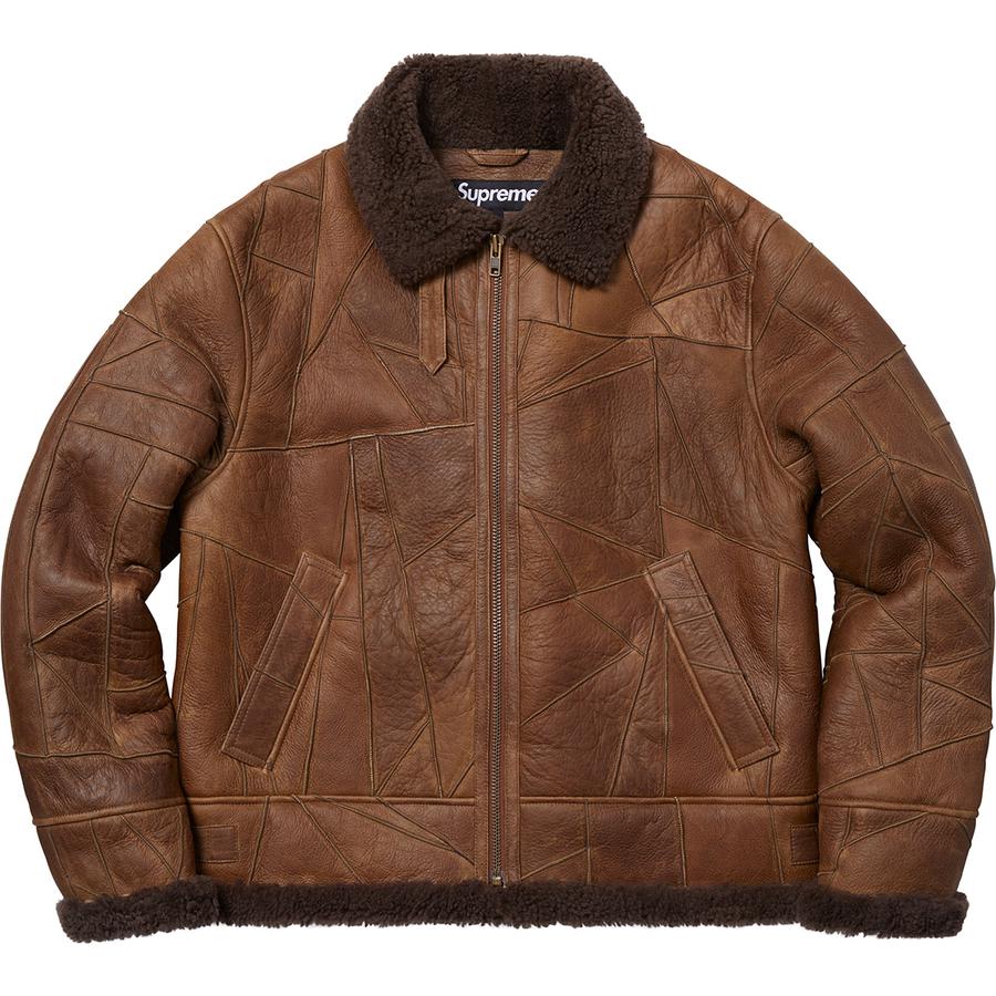 supreme patchwork shearling b-3 jacket - ダウンジャケット